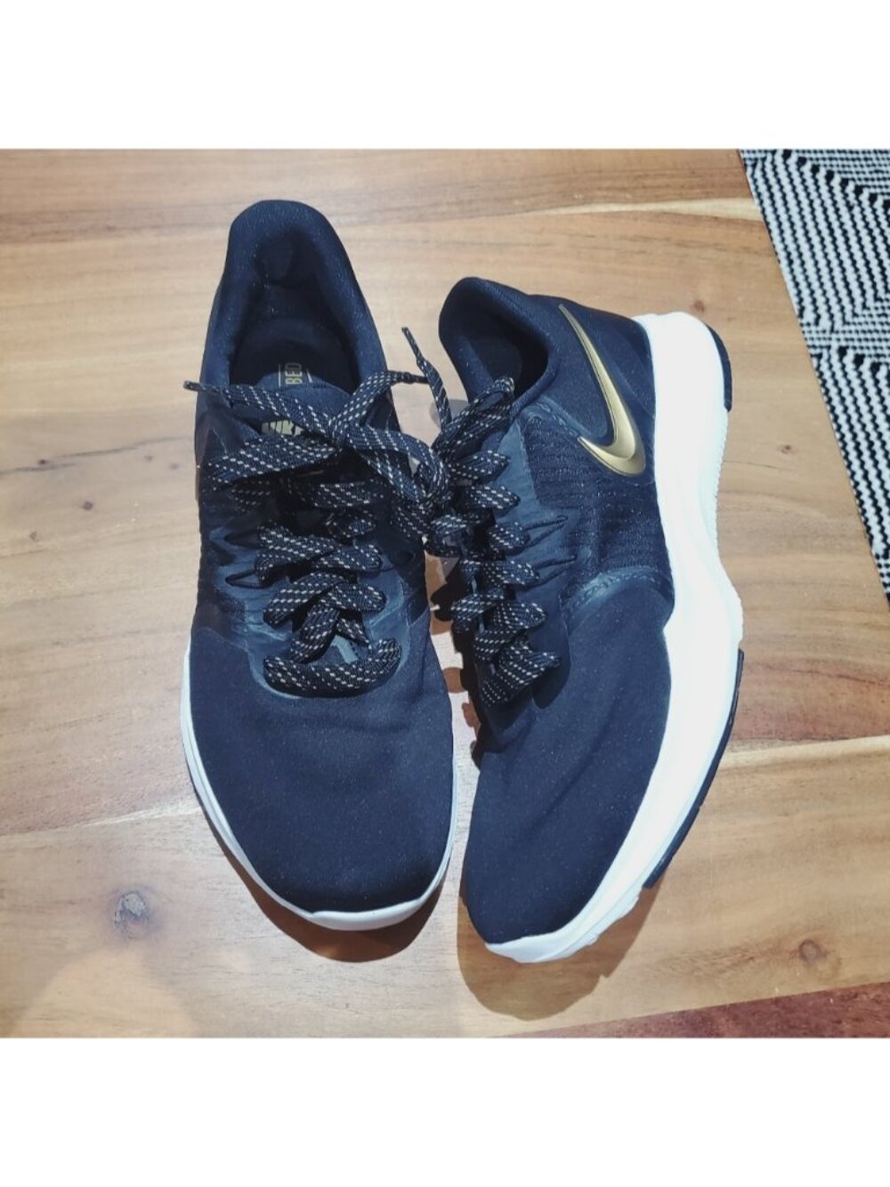 Nike Black and Gold Athletic Shoes